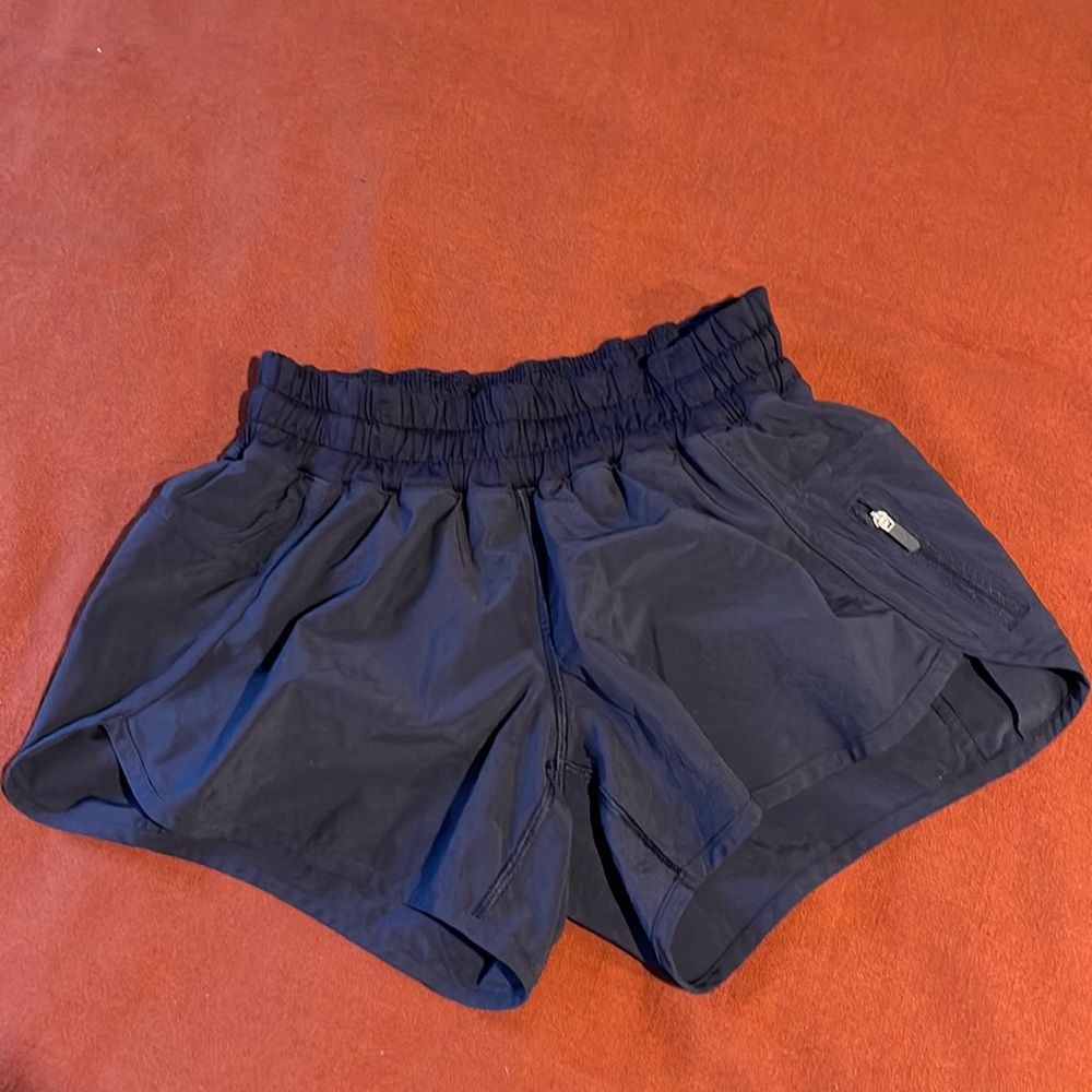 Dark blue Lululemon running shorts